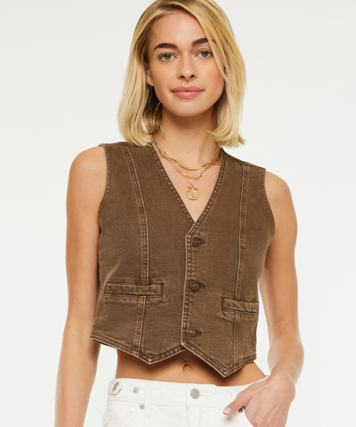 Вельветовый жилет Brown Banni