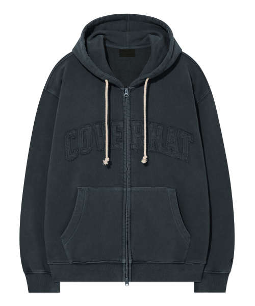 Худи на молнии с логотипом Pigment Arch - Navy