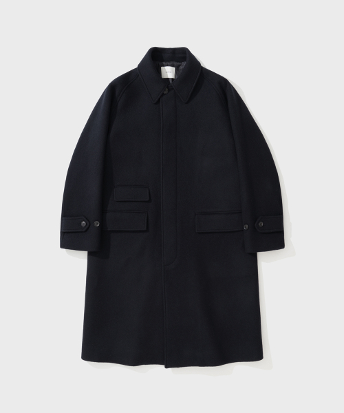 FM FELT BALMACAAN COAT (NAVY)