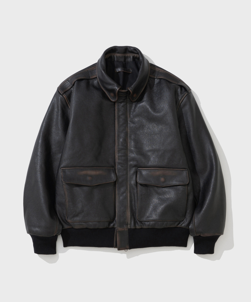 A2 LEATHER JUMPER (BLACK)