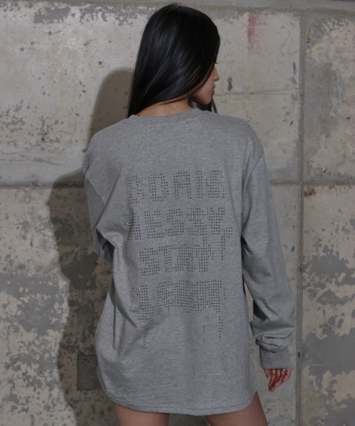 팬시클럽() FF 레터링 롱슬리브 (GRAY) F25ZB022 상품 이미지