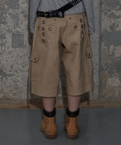 팬시클럽() 크로스 포켓 버뮤다 팬츠 (BEIGE) F25ZD975 상품 이미지