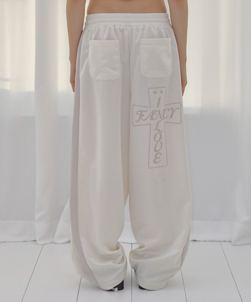 Блестящие спортивные штаны Pros (Ivory) F26QD162