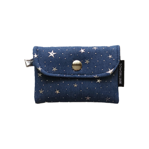 Simple Card wallet _Denim Star
