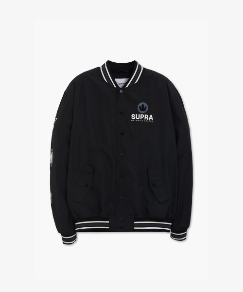 Куртка-варсити Crown с вышивкой букле (BLACK)