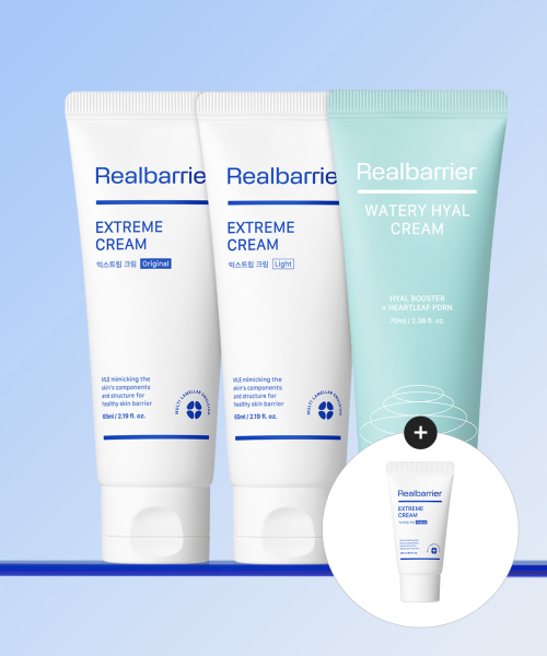 리얼베리어() 익스트림 크림 65ml (tube) (오리지널+라이트)+ 워터리 히알 크림 50ML (증정 익스트림 크림 25ML) 상품 이미지