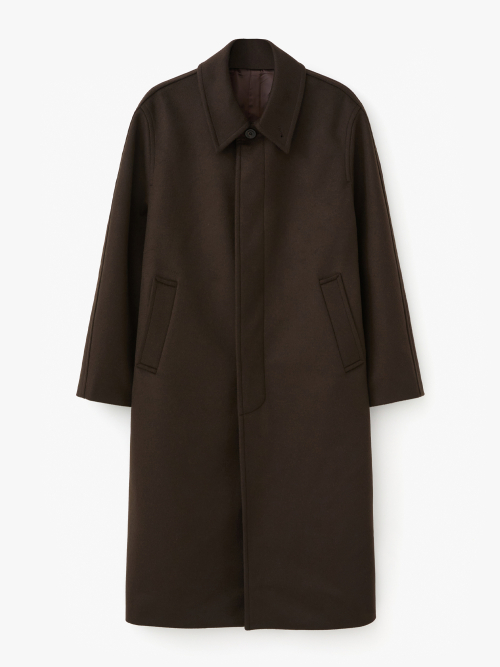 르마드() 히든 버튼 울 발마칸 코트 - BROWN 상품 이미지