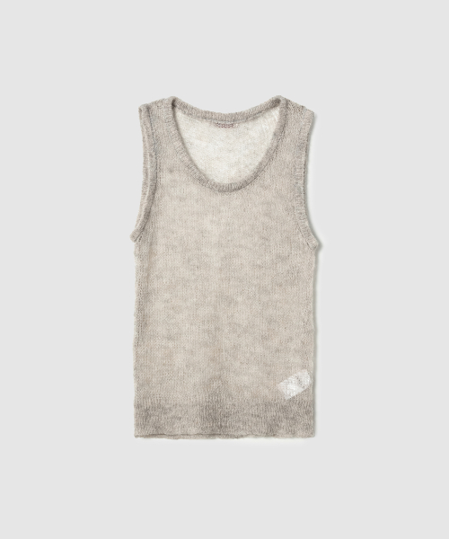Прозрачный вязаный жилет Light Grey