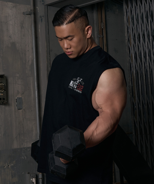 The Mass 212 Giant Fit принт безрукавка (Black)