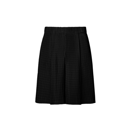 Женские плиссированные шорты из летнего жаккарда (Black)
