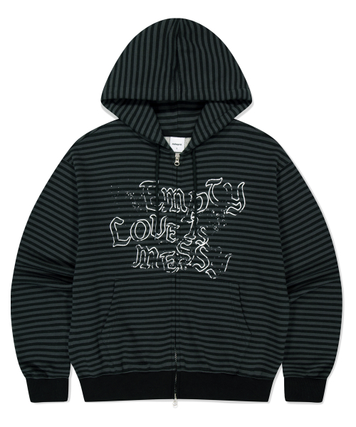 EMPTY STRIPE ZIP UP HOODIE BLACK(MG2FFMM498A)