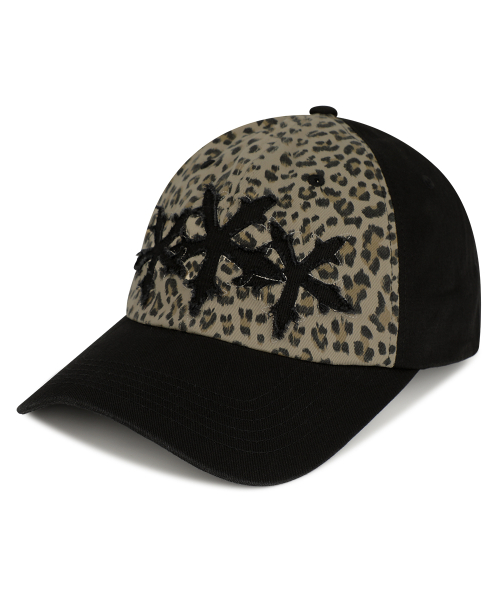 LEOPARD CROSS STAR CAP BROWN(MG2FFMAB22A)