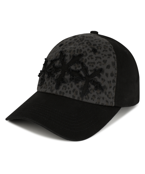LEOPARD CROSS STAR CAP CHARCOAL(MG2FFMAB22A)