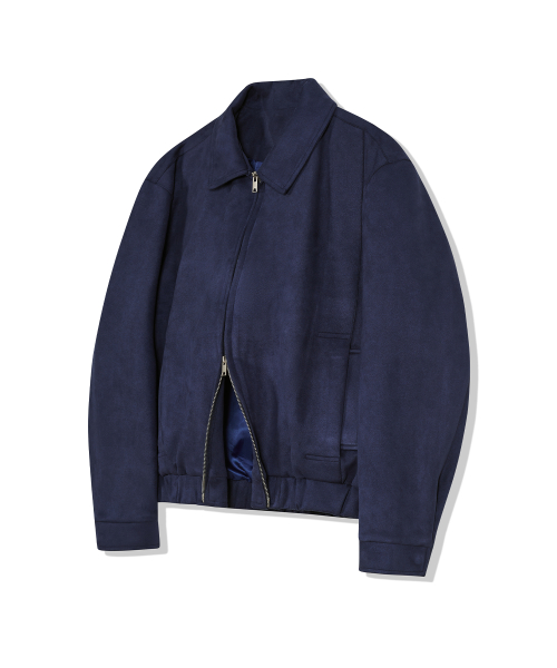 Замшевая куртка с карманами 86-IRO348 Navy