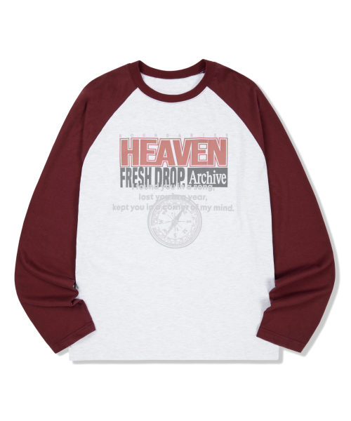 Лонгслив реглан Heaven Archive [White/Burgundy]