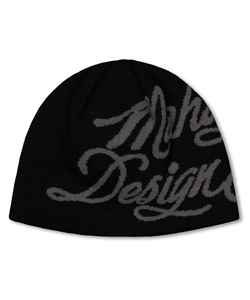 INK LOGO KNIT BEANIE BLACK(MG2FFMAB35A)