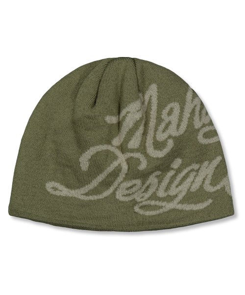 INK LOGO KNIT BEANIE KHAKI(MG2FFMAB35A)