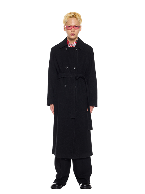 шерсть Belted пальто