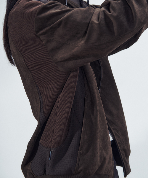 DEV:7 SUADE MIX JACKET_BROWN
