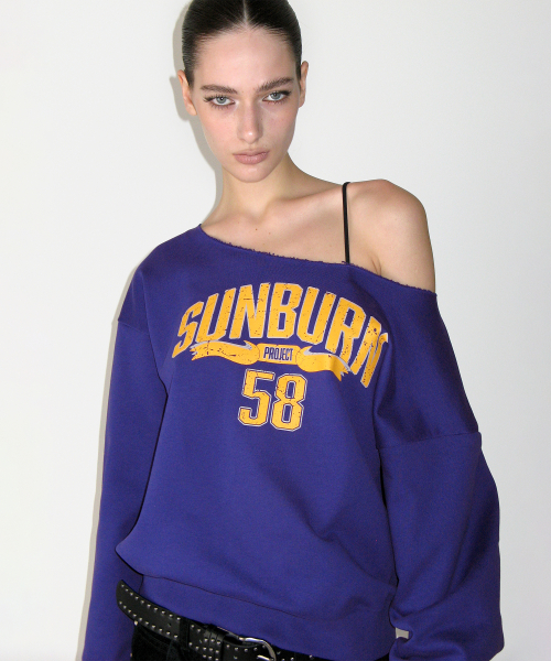 Off-shoulder Sunburn Sweatshirt, фиолетовый