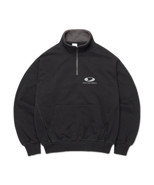 CIRCLE LOGO HALF ZIP SWEATSHIRT черный