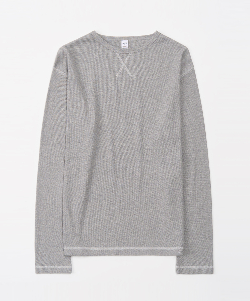 Лонгслив вафельный со строчкой (GREY)