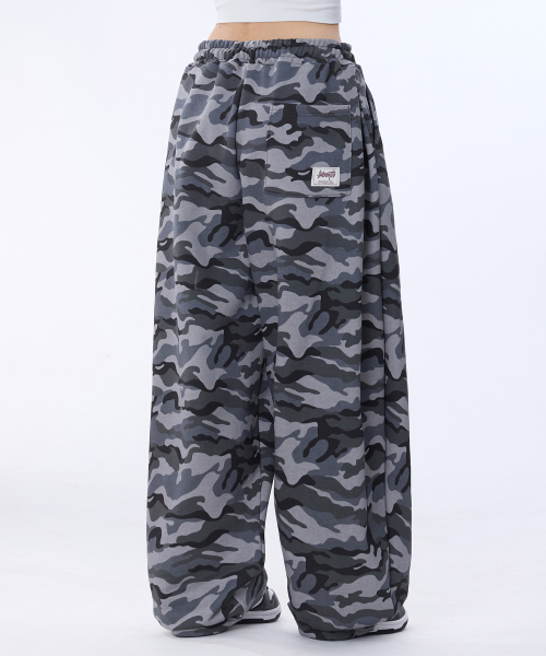 Свободные спортивные брюки с вытачками Camo Grey YLP-602