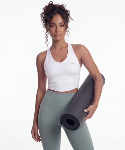 Womens Support V Lining Bra Top White