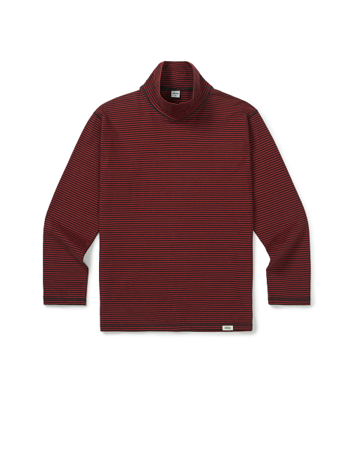 [Mmlg] STRIPE TURTLENECK LSV-T (RED)