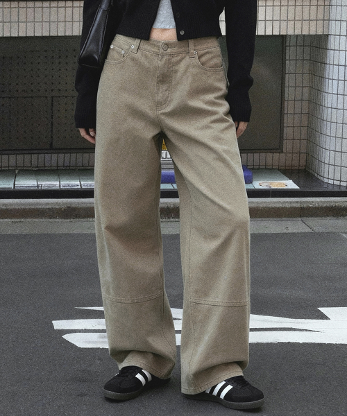 Хлопковые брюки со швами Incision Line (3 colors)