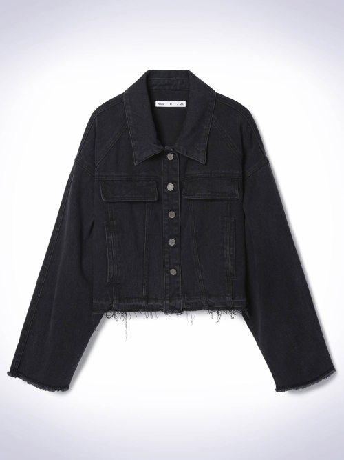 CREASE RAGLAN JACKET BLACK