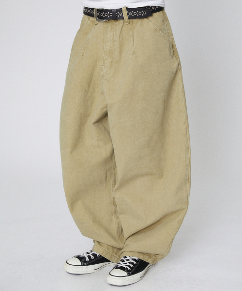WIDE CHINO PANTS [KHAKI]