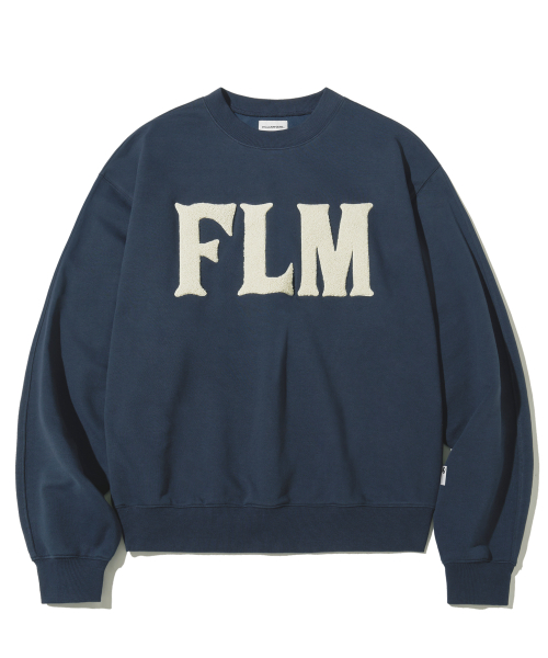 Свитшот FLM с букле логотипом NAVY