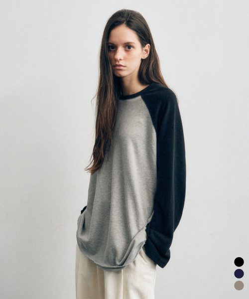 Soft Cotton Relaxed Raglan T-Shirt_CTT391(3color)