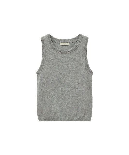 Вязаный жилет из шерсти SIKN2151_Melange gray