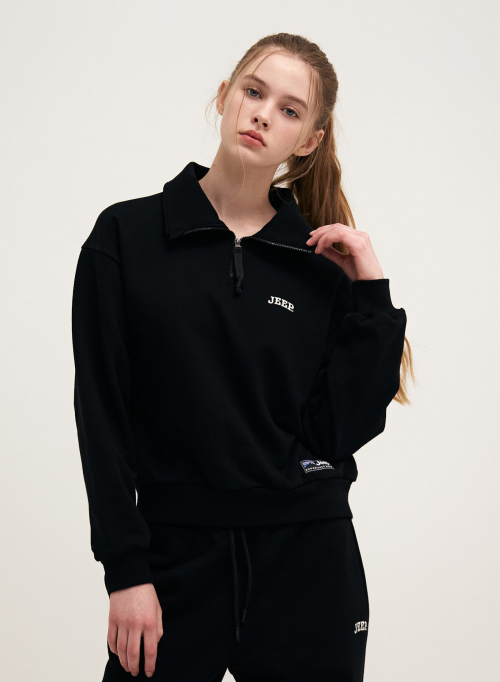 Кроп-свитшот на молнии Essential Small Logo (JQ5TSF801BK)