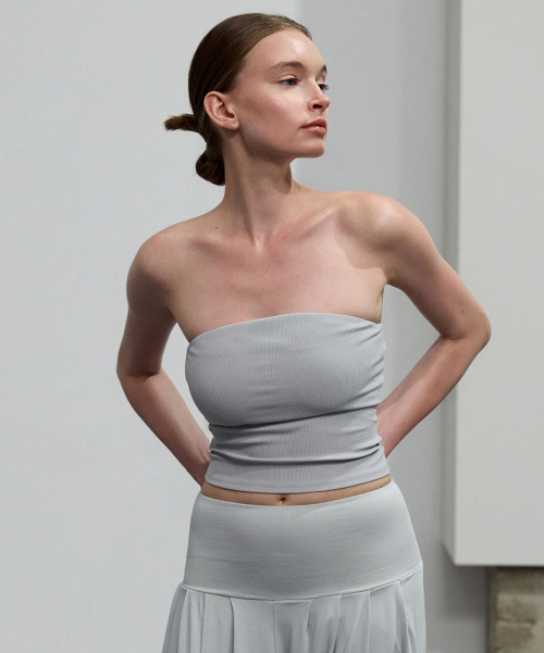 Женский топ для йоги и пилатеса DEVI-TS0055-Gray