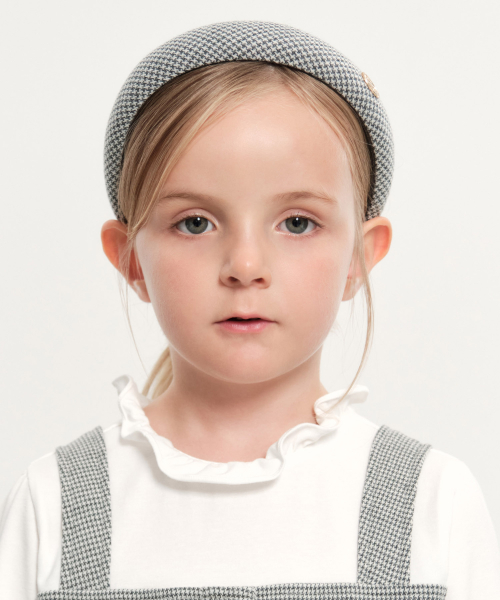 KIDS W CIRCLE LOGO HAIR BAND check