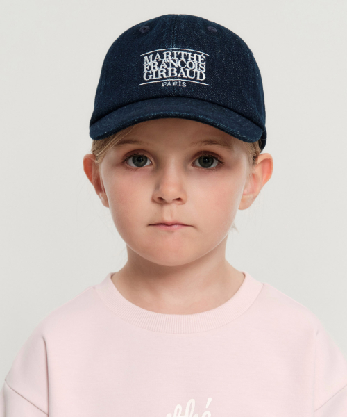 KIDS CLASSIC LOGO DENIM BALL CAP indigo