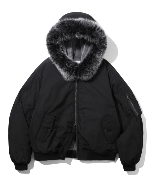 어반스터프() 아크틱 후드 MA-1 봄버 (블랙) 상품 이미지