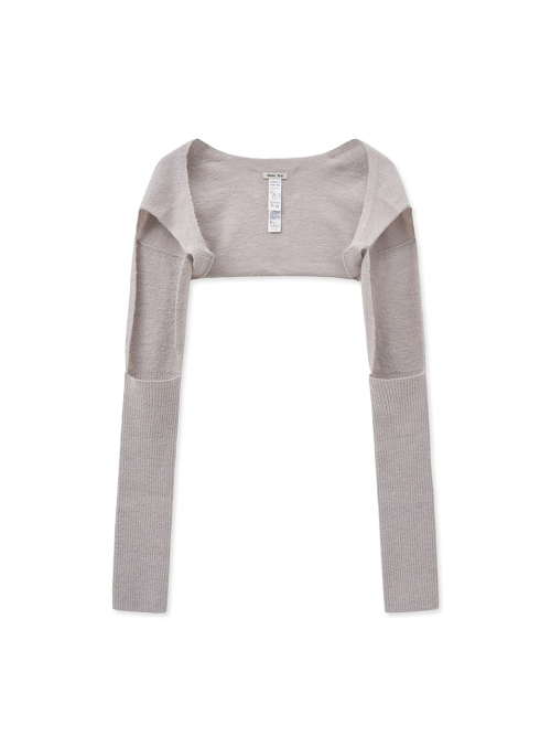 BOLERO KNIT MUFFLER IN LIGHT BEIGE