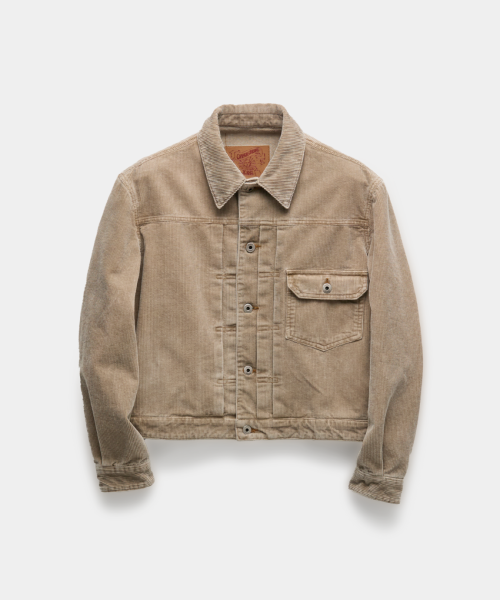 Вельветовый вываренный трекер Type 1 (Washed Beige)