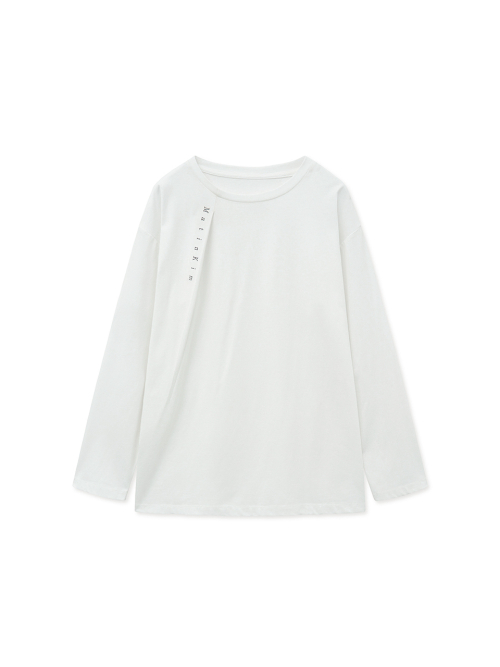 TUCK POINT LONG SLEEVE TOP FOR WOMEN IN WHITE