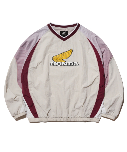 혼다 모터사이클() Vintage Logo Speed Track nylon Long Sleeve Light Gray 상품 이미지