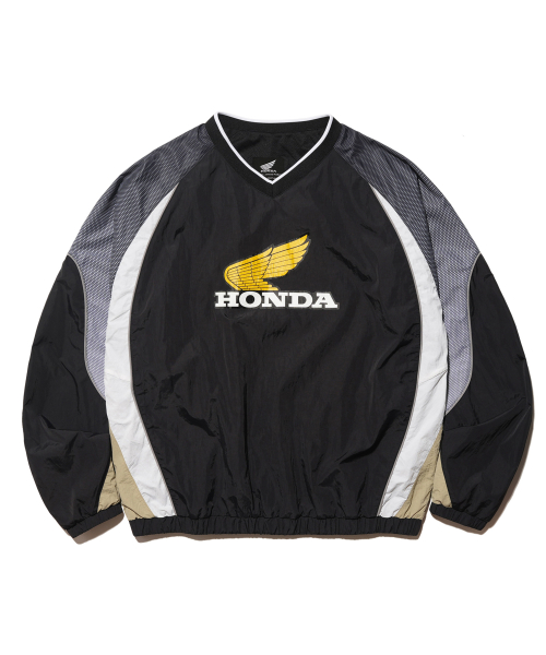 혼다 모터사이클() Vintage Logo Speed Track nylon Long Sleeve Black 상품 이미지