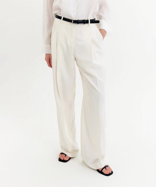 Широкие брюки ISLA TWO-TUCK WIDE PANTS с двумя складками, 3 colors