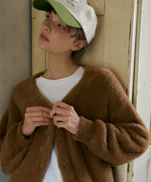 Мягкий пушистый кардиган (Brown)
