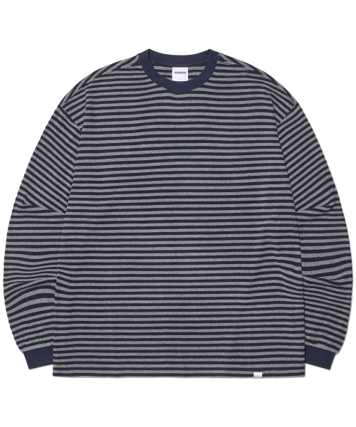 トップス N!ce border long sleeve tee m ennoy MUSINSA | NOMANUAL NM BORDER LONG SLEEVE TEE - DARK NAVY