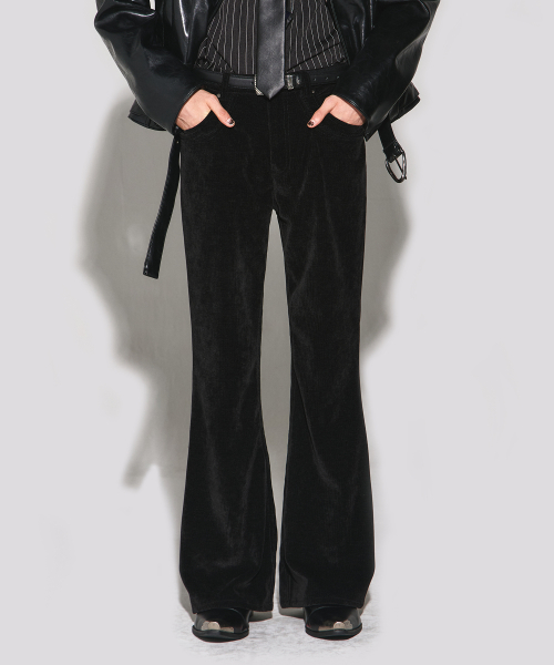 Vesper tape detail boots cut pants black