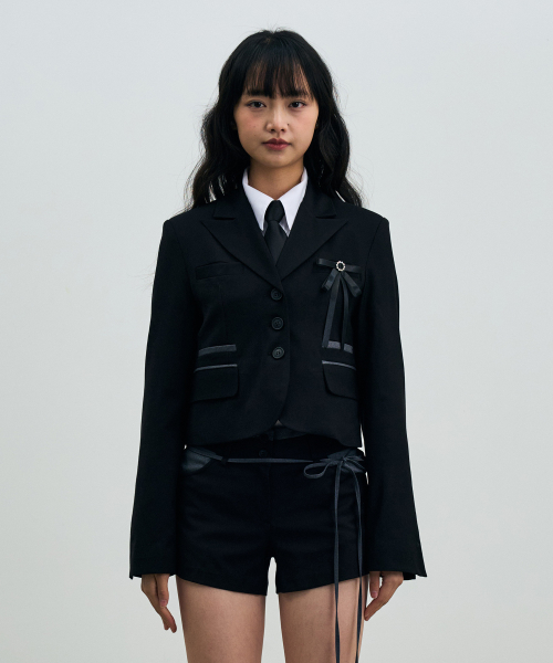 ASTRAL CROP JACKET / BLACK
